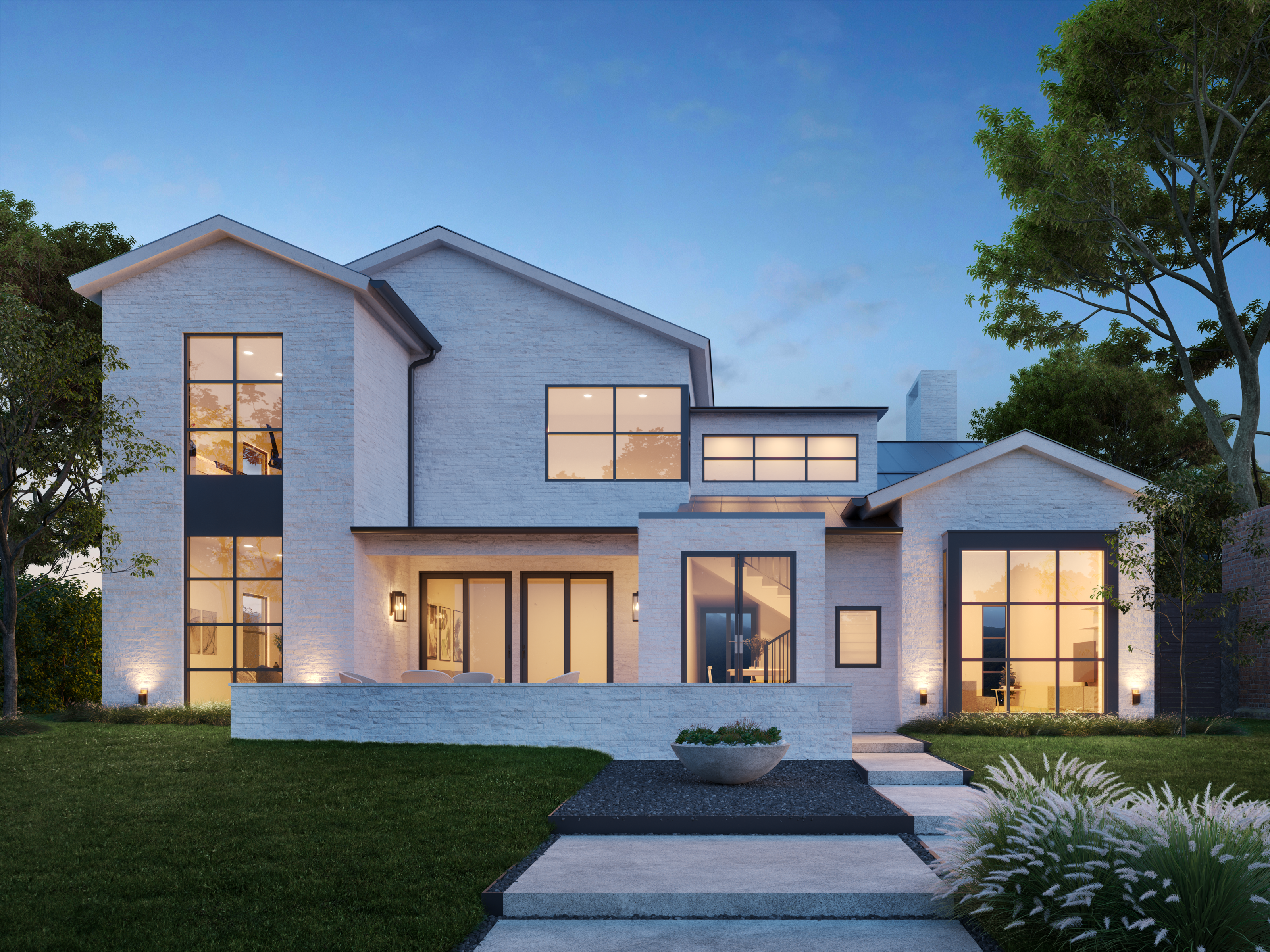 House exterior rendering, Los Angeles
