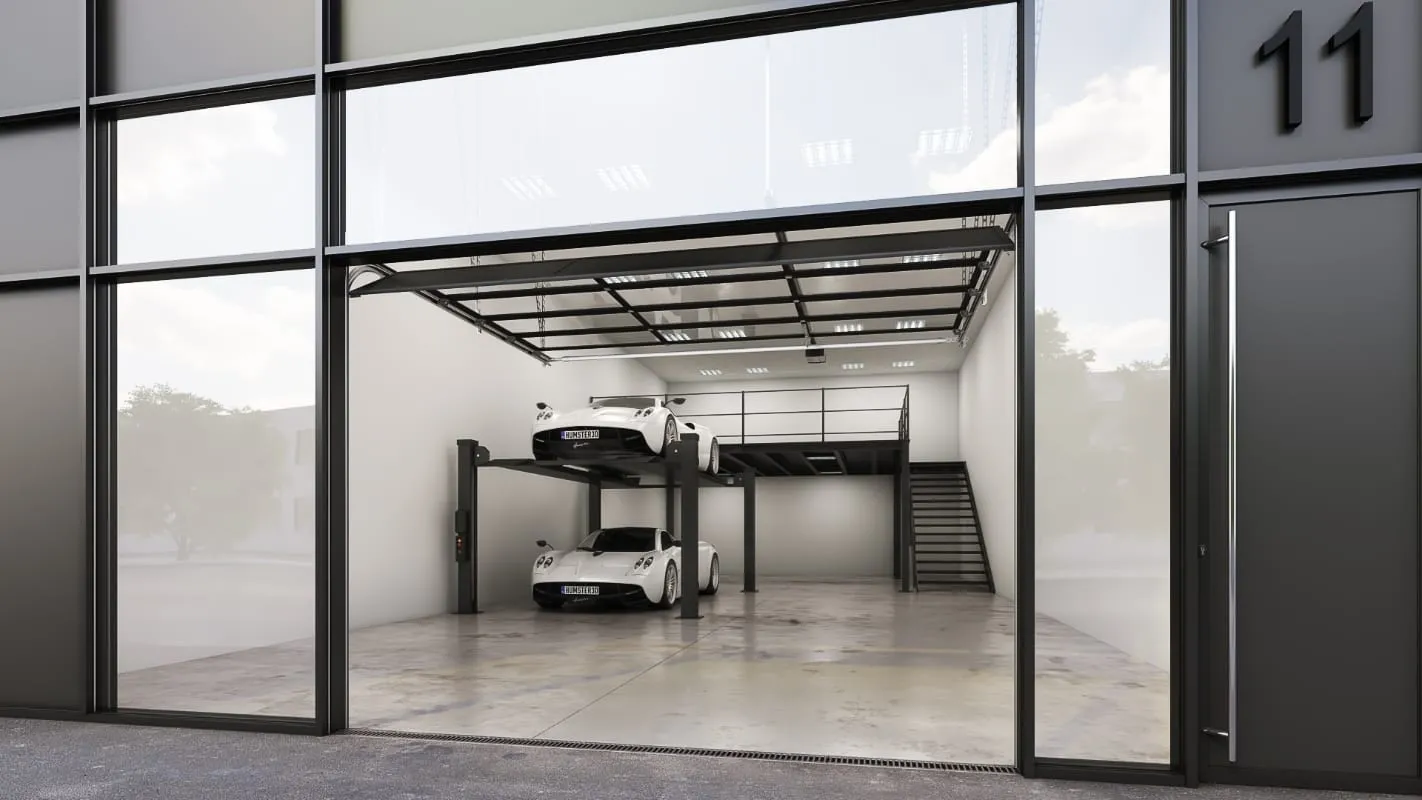3D product rendering of a car lift