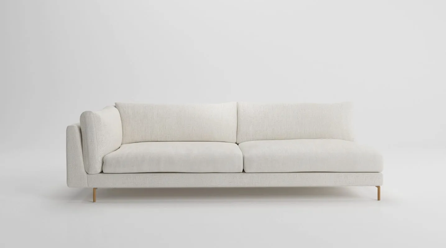 3D product rendering of a sofa on a white background