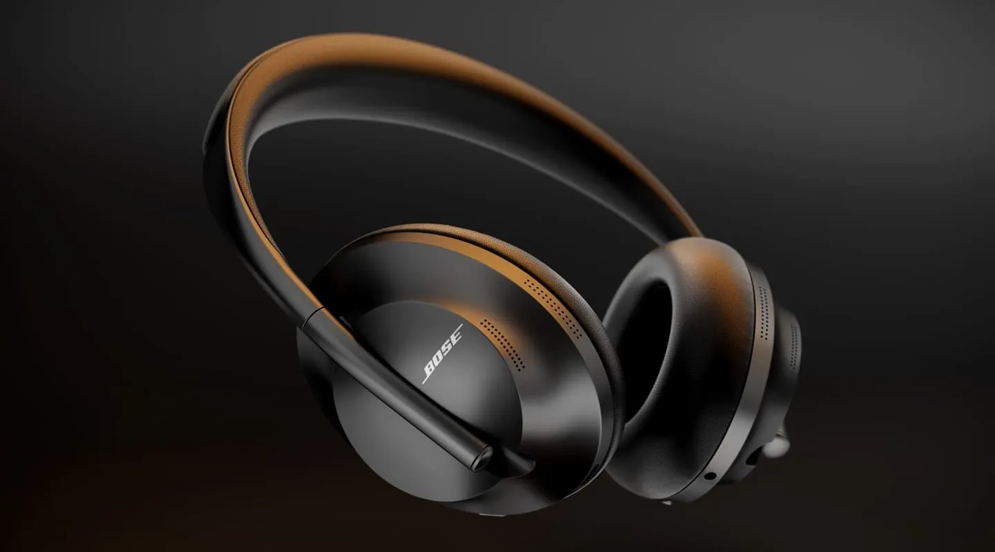 3D product rendering of Bose headphones