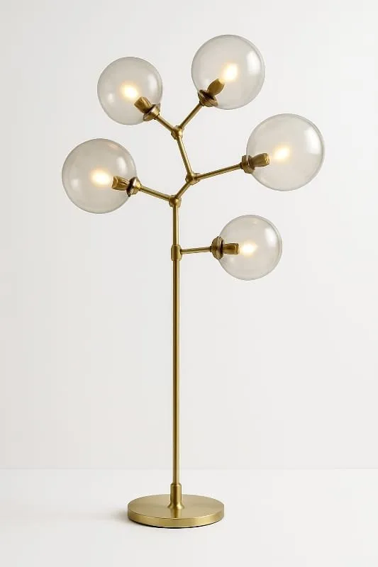 3D product rendering of a modern lamp