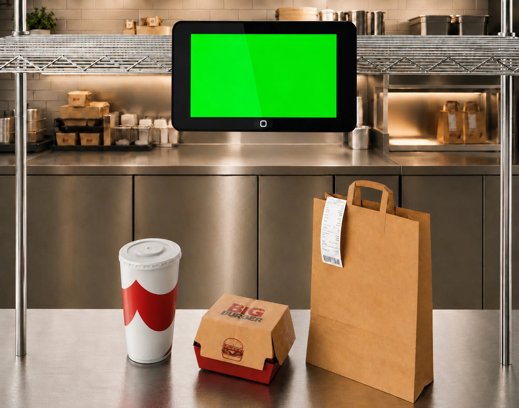 3D product rendering of a countertop order scanner