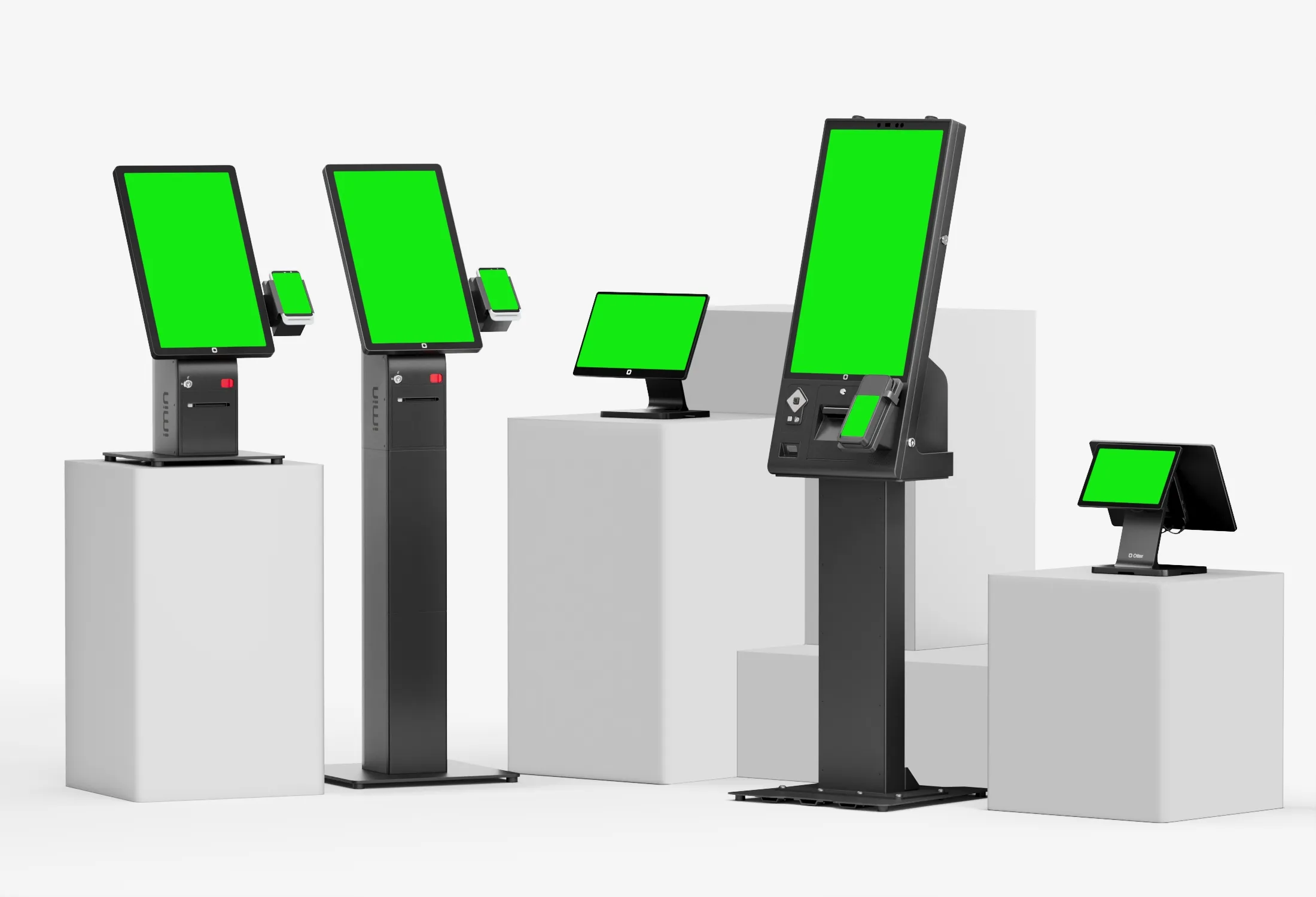 3D product rendering of a self-order kiosk