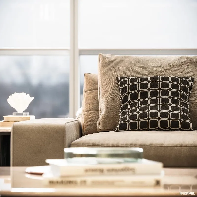 3D product rendering of sofa upholstery detail