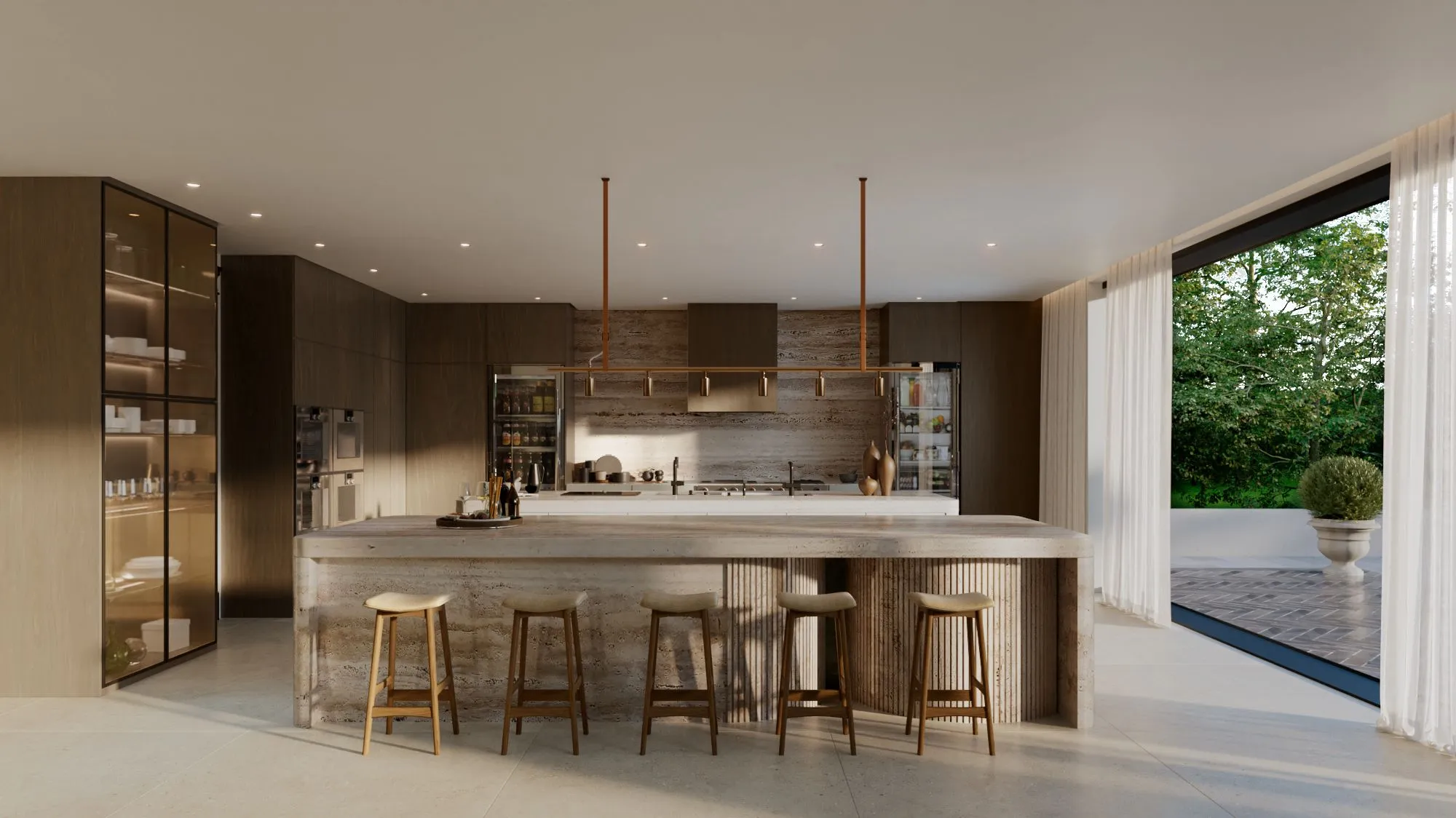 3D interior kitchen rendering used for interactive finish selection