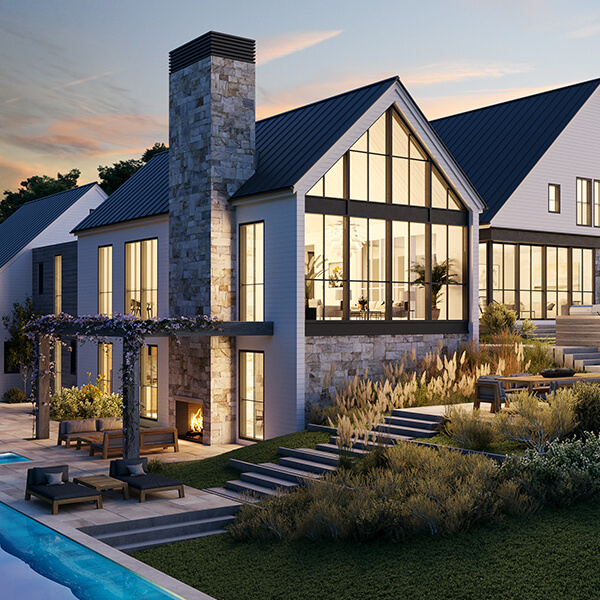 new york 3d architectural rendering services | North Castle House in Bayberry