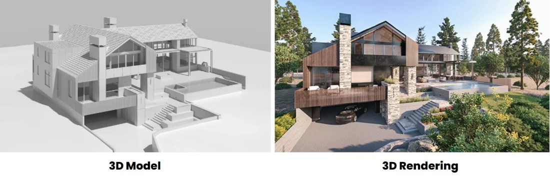 3d rendering vs 3d modeling