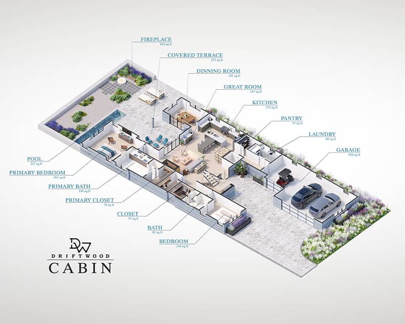 3d floor plan rendering example