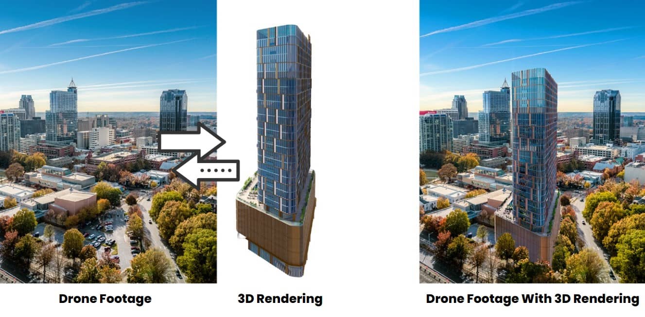 Real Estate Drone Photography Guide Footage With 3D Rendering