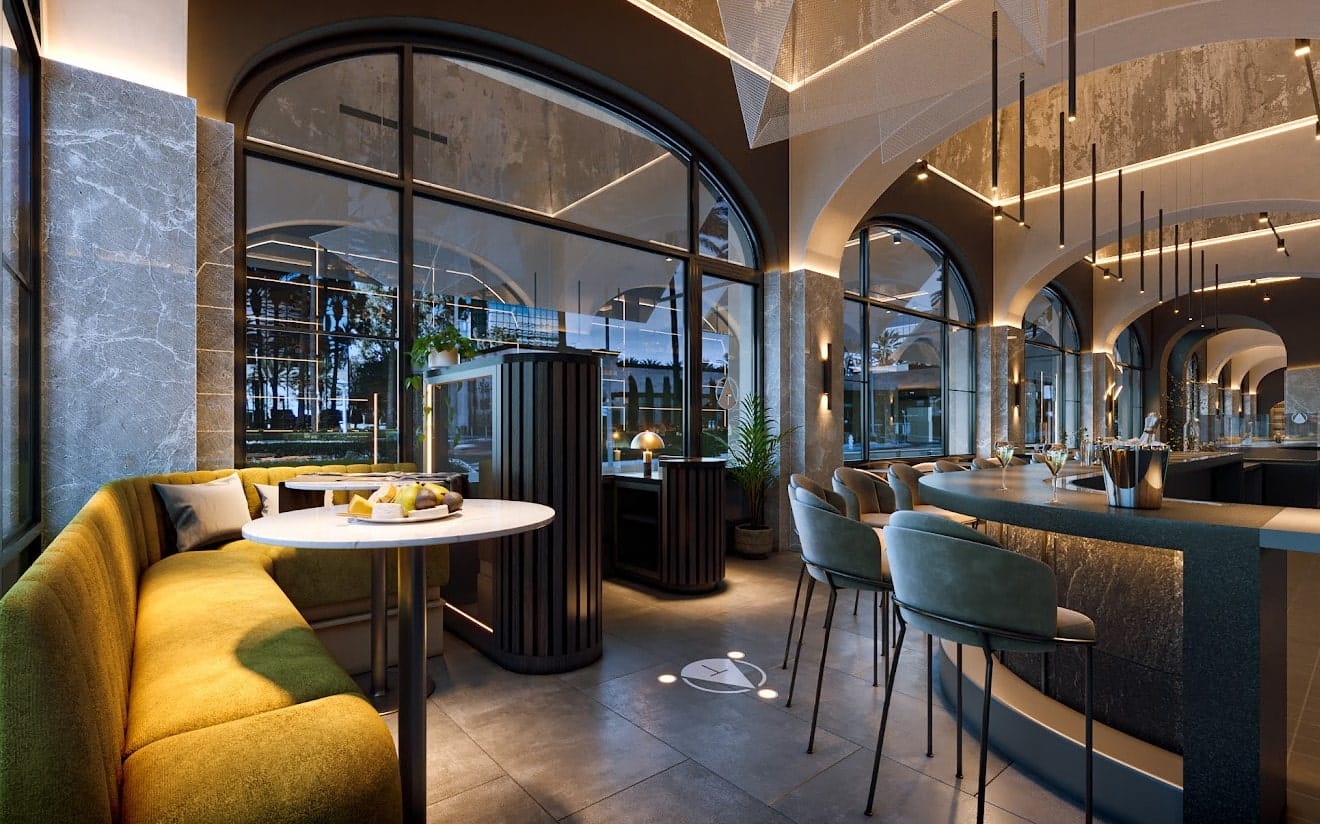 outsource rendering services to get these kind of results like in this rendering of a bar