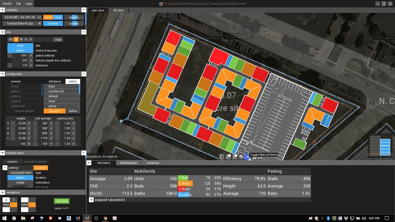 testfit screen shot